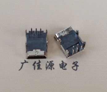 福州Mini usb 5p接口,迷你B型母座,四脚DIP插板,连接器