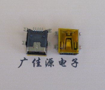 福州MINI USB 5P 接口 母座 全贴带麦拉 高9.6带0.9柱子