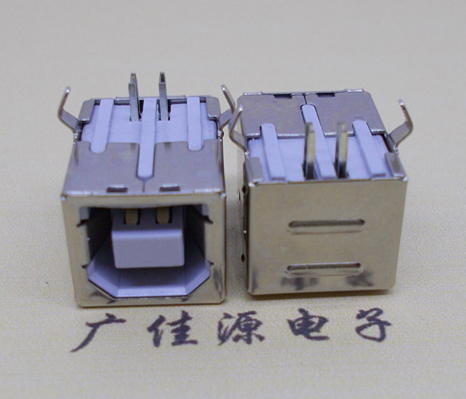 福州USB BF90度母座 打印机接口 卧式插板DIP白胶