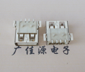 福州USB AF方形脚 贴片母座 1.0/1.2柱子直边接口