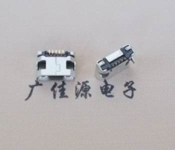 福州迈克小型 USB连接器 平口5p插座 有柱带焊盘