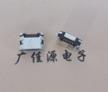 福州MICRO USB接口 90度卧式母座 插板有柱直边