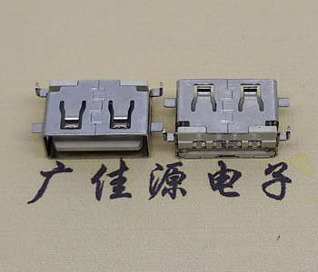 福州USB母座 前贴后插 沉版1.1/1.9总长8.5mm大电流