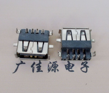 福州AF USB母座90度 DIP沉板3.9/4.9 耐高温有卷边