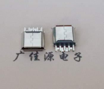 福州Micro USB母座 防水接口焊线夹板式悬空翻边