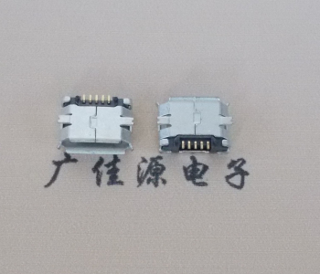 福州MICRO USB 5Pin母座 贴板封装接口 卷边镀雾锡