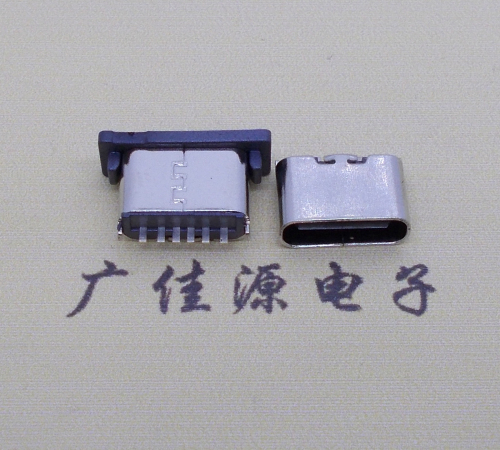 福州直立插type-c6p母座H=5.0短体usb连接器