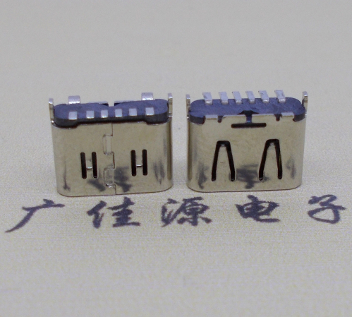 福州Type-C6P母座立贴H=6.5连接器