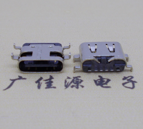 福州USBType-C6P母座卧式接口沉板0.8mm