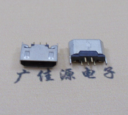 福州迈克USB 180度母座5p直插带地脚1.5端子直口