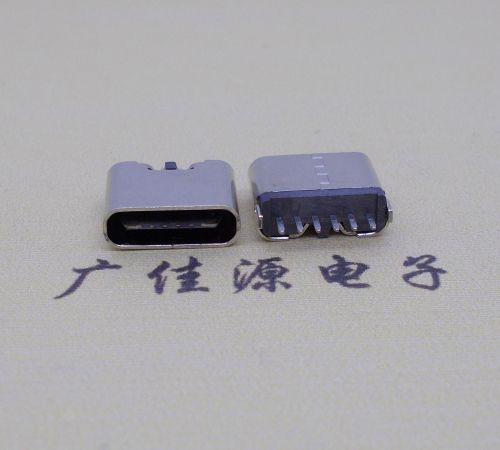 福州立式插板Type-C6p母座接口H=6.9mm