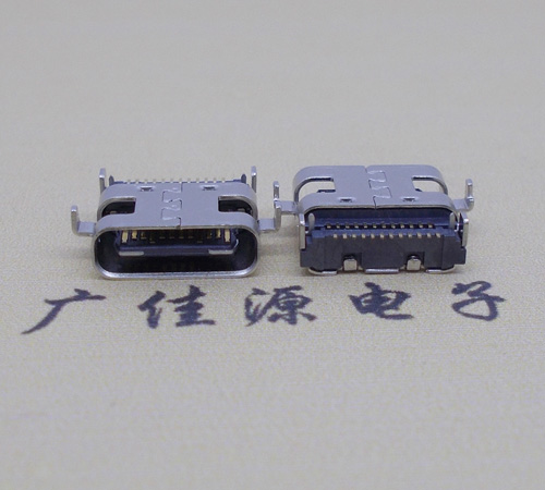 福州卧式type-c24p母座沉板0.8mm 板上型type-c母座接口