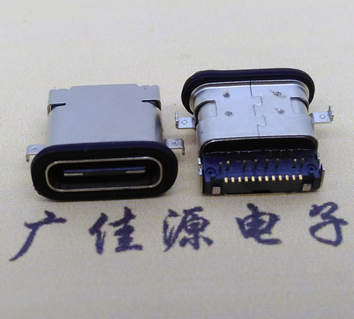 福州 卧式type-c16p母座前插后贴 type-c接口 type-c连接器