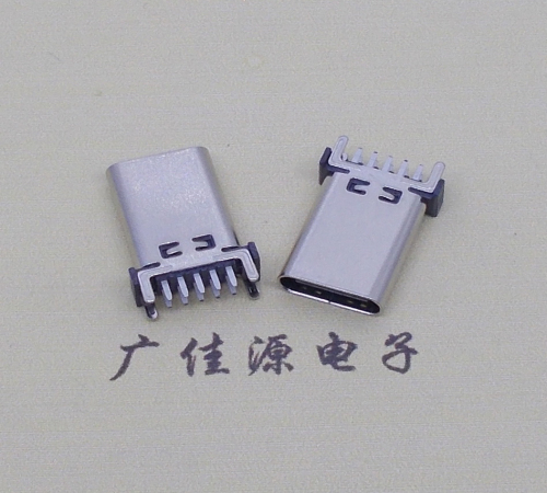 福州立式type c10p母座端子插板可过大电流充电和数据传输，高度H=13.10、13.70、15.0mm