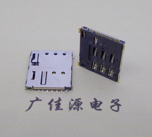 福州NANO SIM 自弹式卡座 1.37H 带CD测试7Pin 手机卡座连接器