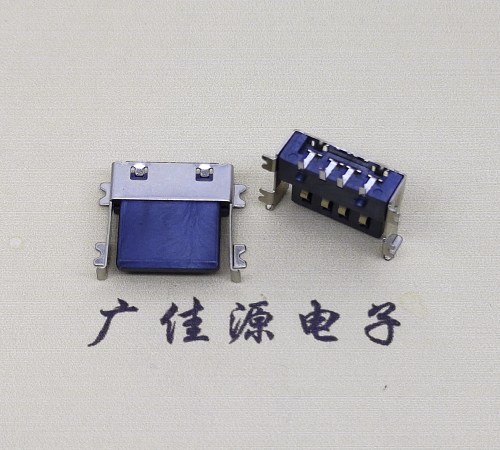 福州薄胶芯母座 USB2.0卧式贴板A母10.0短体尺寸