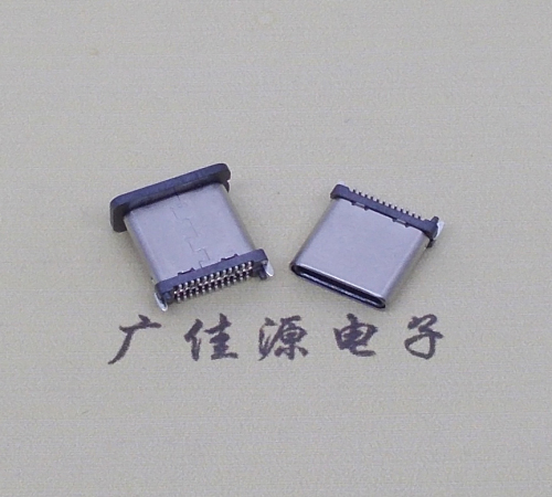 福州USB TYPE-C接口短体24P公头立式贴板高度H=8.0mm 高速数据传输快充电款