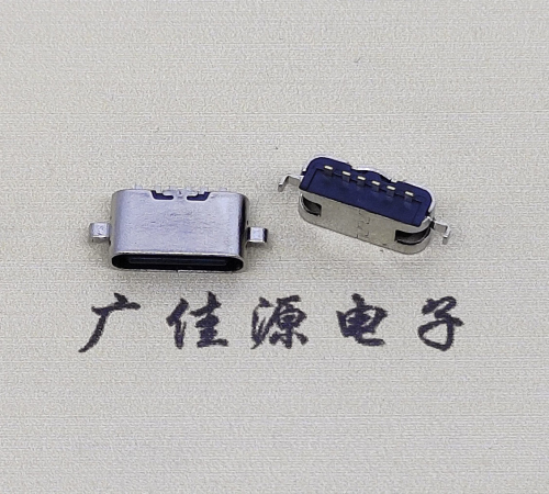 福州type c6p母座接口 沉板0.8mm 两脚插板引脚定义  